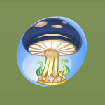 Sapphire Blue Toadstool Table Lamp