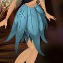 Tinker Blue Feather Frill Skirt