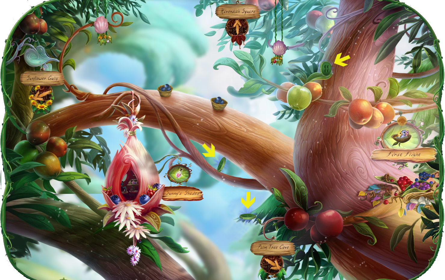 Tink and Vidia's Welcome Home Party Neverfruit Grove Decor.png