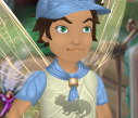 Buried Treasure Brown Camp Pixie Dust Kerchief with Tundra Blue Trim (Sparrow Man)