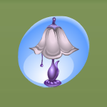 Rose of Sharon Lamp Purple Heather