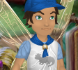 Buried Treasure Brown Camp Pixie Dust Kerchief with Silvermist Blue Trim (Sparrow Man)