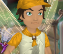 Coconut Brown Camp Pixie Dust Kerchief with Marigold Yellow Trim (Sparrow Man)