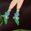 Emerald Green Loopy Lavender Slippers