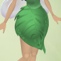 Grassblade Green Leafy Bubble Skirt