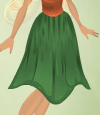 Long Lily Skirt Spruce Green