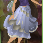 Cloudy Blue Long Lily Pad Skirt