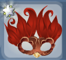 Strawberry Red Wren Feather Bird Mask.Png
