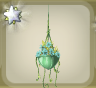 Hydrangea Blue Dangling Blossoms Basket.Png