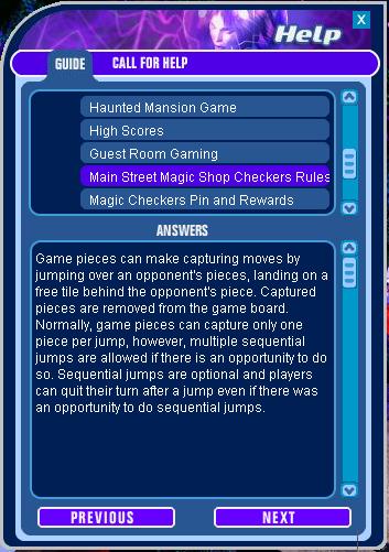 Main Street Magic Shop Checkers Rules