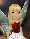 Ladybug Red Morpho Butterfly Top with Raven Black Trim