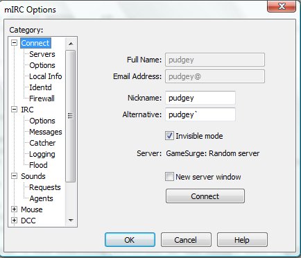 Name and Basic Connection options. Click for larger image.