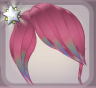 Watermelon Pink Side Swept Bangs.Png