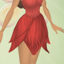 Sunset Orange Tulip Skirt