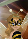 Pepper Black Buzzy Bee Mask with Honeycomb Yellow Trim