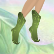 Celery Green Twirly Boots