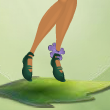 Lavender Purple Posy Anklet