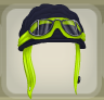 Pepper Black Vintage Racer Helmet with Firefly Green Trim.png