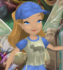 Mushroom White Water-Talent Tee with Forget-Me-Not Blue Trim (Fairy)
