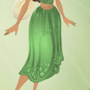 Sprout Green Draping Daffodil Skirt