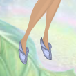 Cloudy Blue Petal Slippers