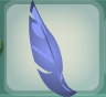 Periwinkle Blue Dove Feather Clip.Png