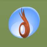 Foxtail Orange Dewdrop Mirror