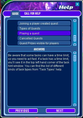 Playing a quest
