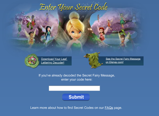 Enter the Secret Message (Click to Enlarge)