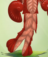 Strawberry Red Loony Lobster Bottom with Peachy Orange Trim
