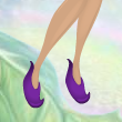 Mulberry Purple Bubble Slippers