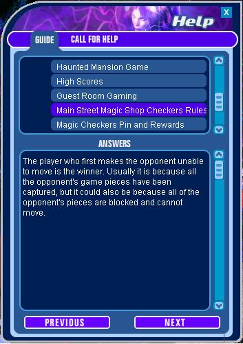 Main Street Magic Shop Checkers Rules