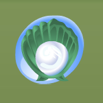 Fern Green Oyster Shell Mirror