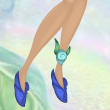 Waterfall Blue Rose Bud Anklet