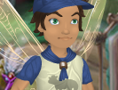 Coconut Brown Camp Pixie Dust Kerchief with Sapphire Blue Trim (Sparrow Man)