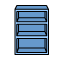 Blue Bookcase