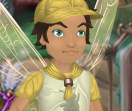 Sienna Brown Camp Pixie Dust Kerchief with Peanut Yellow Trim (Sparrow Man)