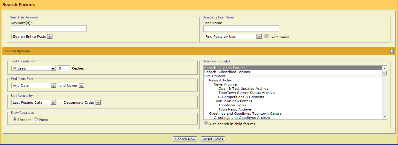 Search Page (click to enlarge)