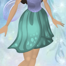 Hydrangea Blue Sparkle Poppy Skirt