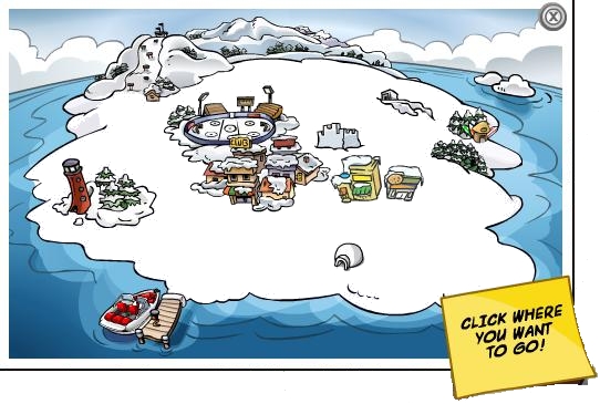 Club Penguin Map