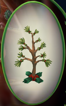 Strawberry Red Small Decorating Tree with Green Trim