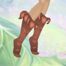 Peachy Orange Leaf Topper Boots