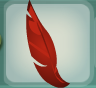 Strawberry Red Dove Feather Clip.Png