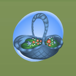 Marina Blue Woven Basket
