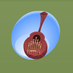 Pale Rose Red Mainland-Style Finger Harp