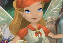 Seashore Brown Camp Pixie Dust Kerchief with Tangerine Orange Trim (Fairy)