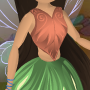 Peachy Orange Feather Vest
