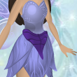 Violet Purple Single Leaf Sash
