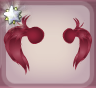 Crimson Red Pixie Ponytails Back.Png