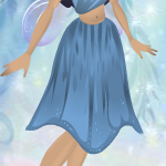 Sky Blue Long Lily Skirt